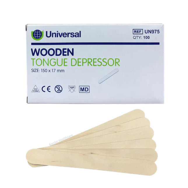 Wooden Tongue Depressors (Box of 100) Ref UN975