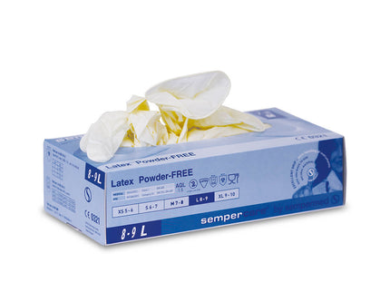 Latex powder-free examination gloves