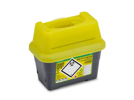 Sharpsafe 2L Grey UK Yellow Lid