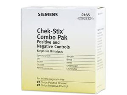 Chek-Stix Urinalysis Control Strips - 25 Positive & 25 Negative