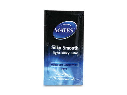 Mates Silky Smooth Lubricant Sachets Clear 10ml x500