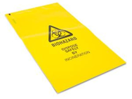 Self-Seal Clinical Waste Bags -  Yellow x50