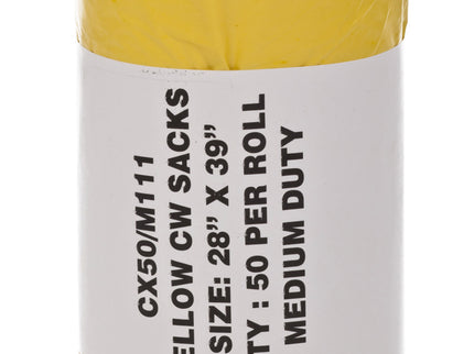 YELLOW CLINICAL BAGS ROLL  X50