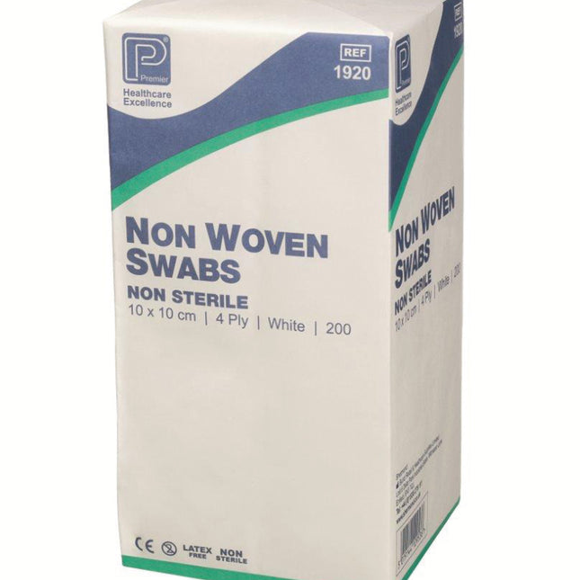 Non-Woven Swab Non-Sterile 4 Ply 10cm x 10cm x200