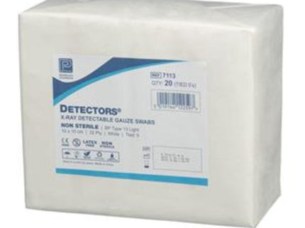 X-Ray Detectable Gauze Swab Sterile  Green 8 Ply 7.5cm x 7.5cm x5  80