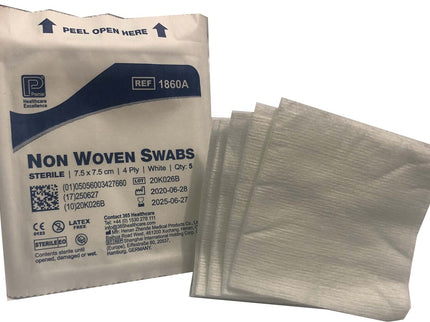 Dressing Swabs N/Woven Ster 7.5cmSQ 4PLY (40x5's)