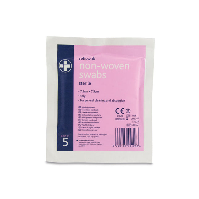 Religauze Swabs Sterile 4 ply 7.5cm x 7.5cm x5