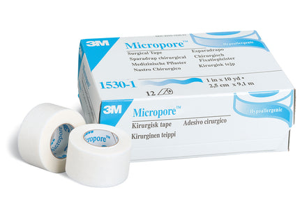 3M Micropore Value Pack 2.5cm x 9.1m x 12 rolls