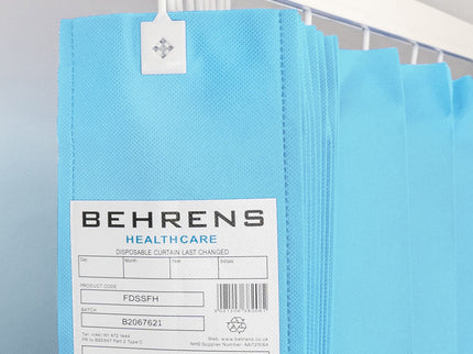 Disposable Curtain Sky Blue Small Fixed Hook (375x200cm)