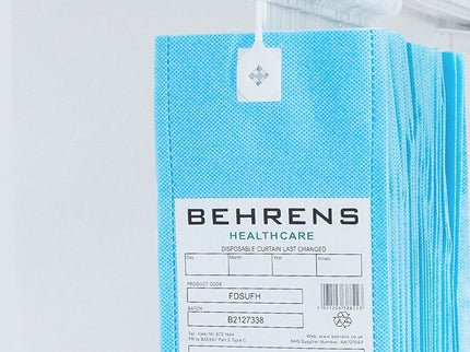 Disposable Curtain Sky Blue U Fixed Hook (375x200cm)