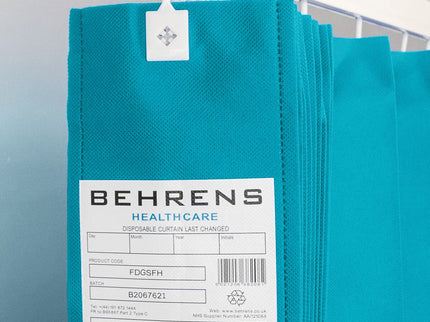 Disposable Curtain Green Small Fixed Hook (375x200cm)