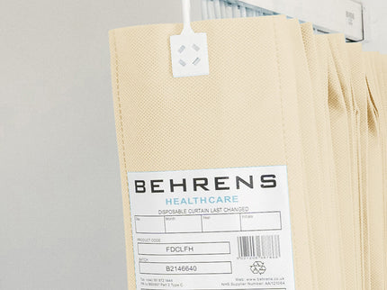 Disposable Curtain Cream Large Fixed Hook (750x200cm)