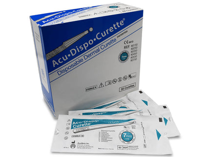 Acuderm Sterile Disposable Dermal Curettes 7mm x10
