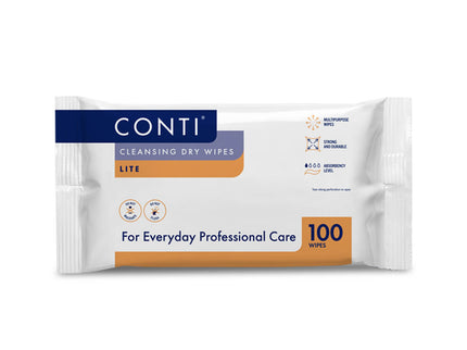 Conti Lite Dry Wipes Large 28x32cm (Pack of 100)