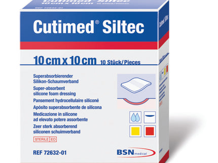 Cutimed Siltec 10cm x 10cm x10