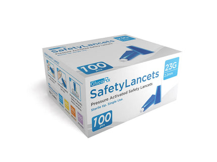 GlucoRx Safety Lancets 23G/2.2mm (100 pcs)