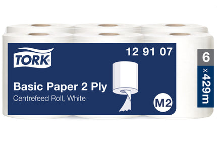 Tork M2 Centrefeed Roll 2ply White 150m x6