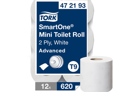 Tork SmartOne T9 Mini Toilet Roll White x12
