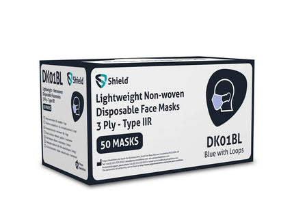 3ply Type IIR Ear Loop Disposable Face mask x 50