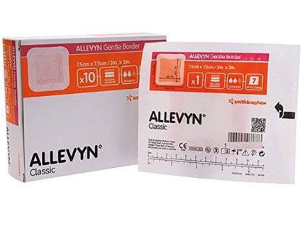 Allevyn AG Gentle Border Dressing 7.5 x 7.5cm x10