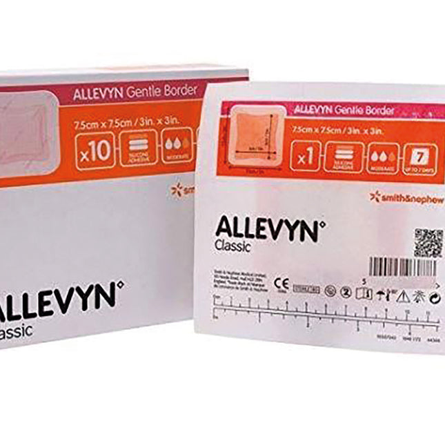 Allevyn AG Gentle Border Dressing 7.5 x 7.5cm x10