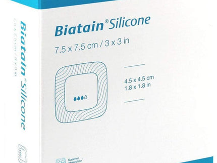 BIATAIN SILICONE DRESSING 7.5X7.5CM X 10 x10