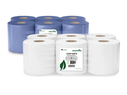 Essentials Centrefeed Roll White x6