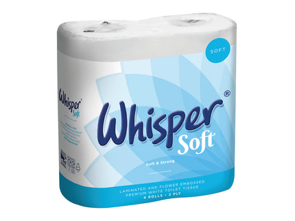 Whisper Soft 2 Ply Toilet Tissues White x40