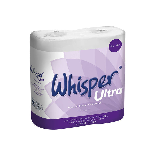 Whisper 3 Ply Ultra Luxury Toilet Roll
