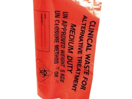 Clinical Waste Bag - Orange Heavy Duty 90L 450mm x 730mm x 990mm x25