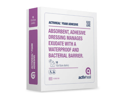 Activheal Foam Non-Adhesive 10cm x 10cm x10