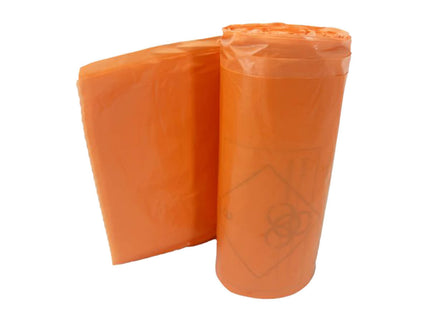 Orange Clinical Waste Bags Med Duty, 30L x50