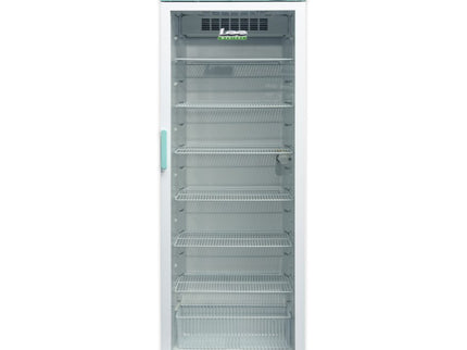 Lec 400L Freestanding Pharmacy Plus Upright Fridge with Glass Door