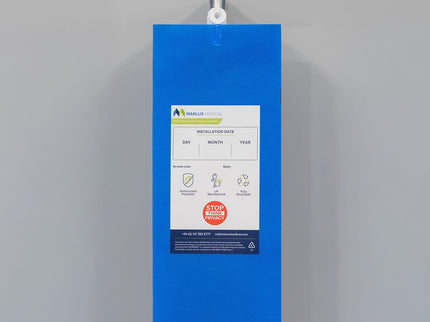 Marlux Medical Antimicrobial Treated Cubicle Curtain 4200mm x 1950mm - 100 gsm - Eyelet - (Universal) - Hospital Blue - Microban Treated