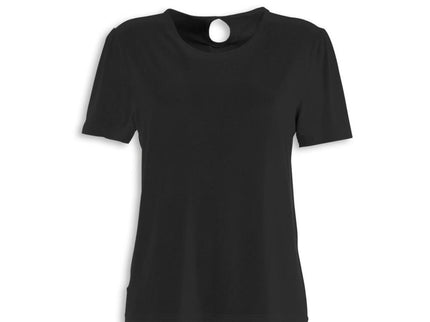 2695 Ladies Short Sleeved Jersey Top Black 10