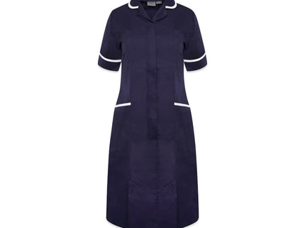 NURSES DRESS - NAVY/WHITE TRIM/UK 16