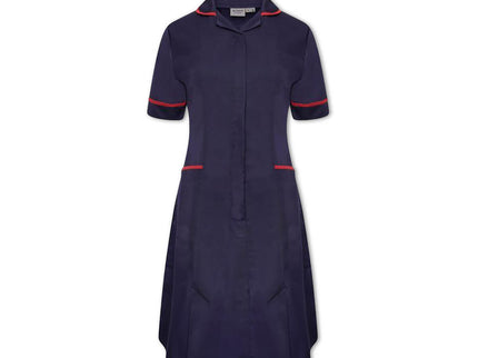 Nurses Dress Navy/Red Trim uk 6