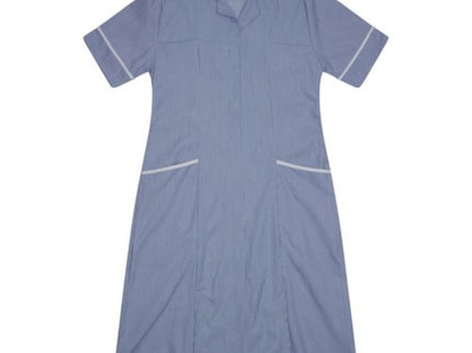 Nurses Dress Blue White Stripe/White Trim uk 6