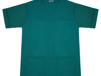 PLAIN SMART SCRUB TOP Bottle Green L