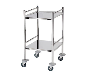 Sunflower Small Surgical Trolley with 2 Removable Folded Shelves Stainless Steel