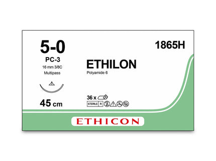 Ethilon 1865H Black 5-0 Suture 45cm (36 pieces 45 cm x36