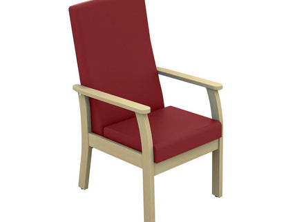 Sunflower Atlas Patient Mid Back Arm Chair - Anti Bac Vinyl Red Wine