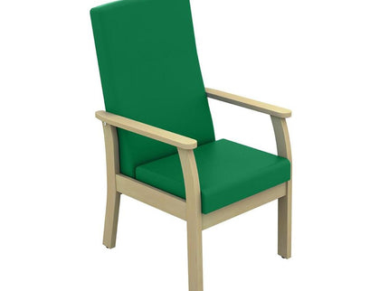 Sunflower Atlas Patient Mid Back Arm Chair - Anti Bac Vinyl Green