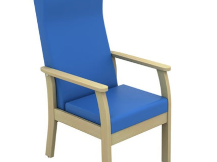 Sunflower Atlas Patient High Back Arm Chair - Anti Bac Vinyl Mid Blue