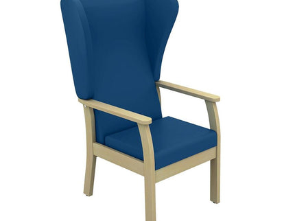 Sunflower Atlas High Back Arm Chair with Wings - Anti Bac Vinyl Navy