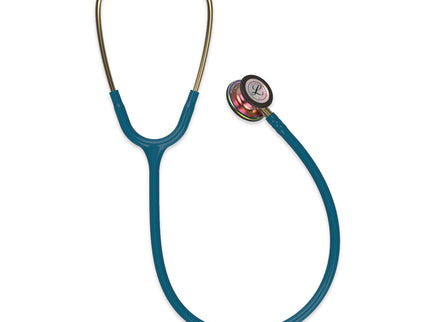 3M Littmann Classic III Monitoring Stethoscope Caribbean Blue with Rainbow Chestpiece