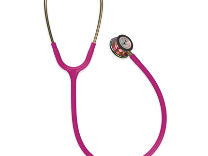 3M Littmann Classic III Monitoring Stethoscope Raspberry with Rainbow Chestpiece