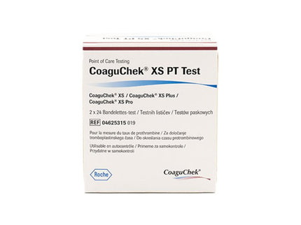 CoaguChek®  XS PT Strips for XS Pro and XS Plus Diagnostic Meter, pack of 48