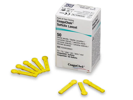 CoaguChek® Softclix  lancets for CoaguChek® finger pricker, Pack of 50