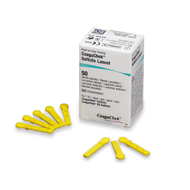 CoaguChek® Softclix  lancets for CoaguChek® finger pricker, Pack of 50